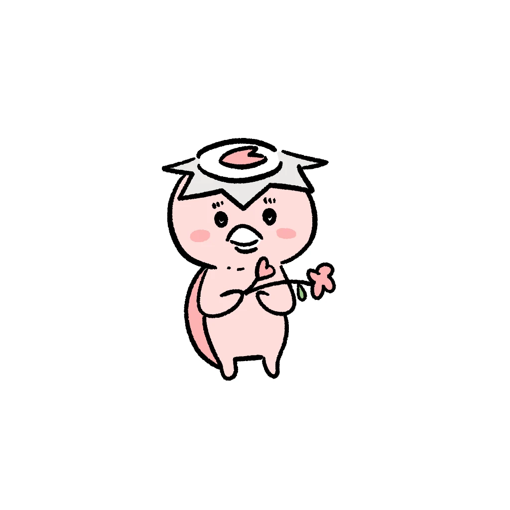 社労士オフィス ココロ咲くココカラのマスコットキャラクターのココロカッパ(立ち姿 その2)